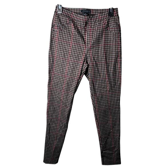 Anthropologie Sanctuary Red Plaid Houndstooth Skinny Pants Womens Medium NWT* - Picture 8 of 10